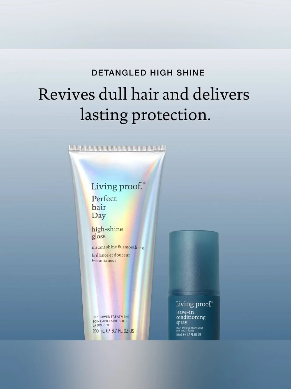 NEW✅ Living Proof 4-Pc Hair Care Bundle | High Shine Gloss Set + 2 Bonus Minis